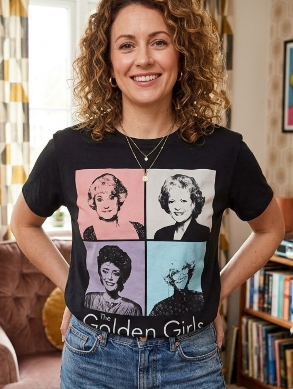 Black The Golden Girls Short Sleeve Graphic Tee